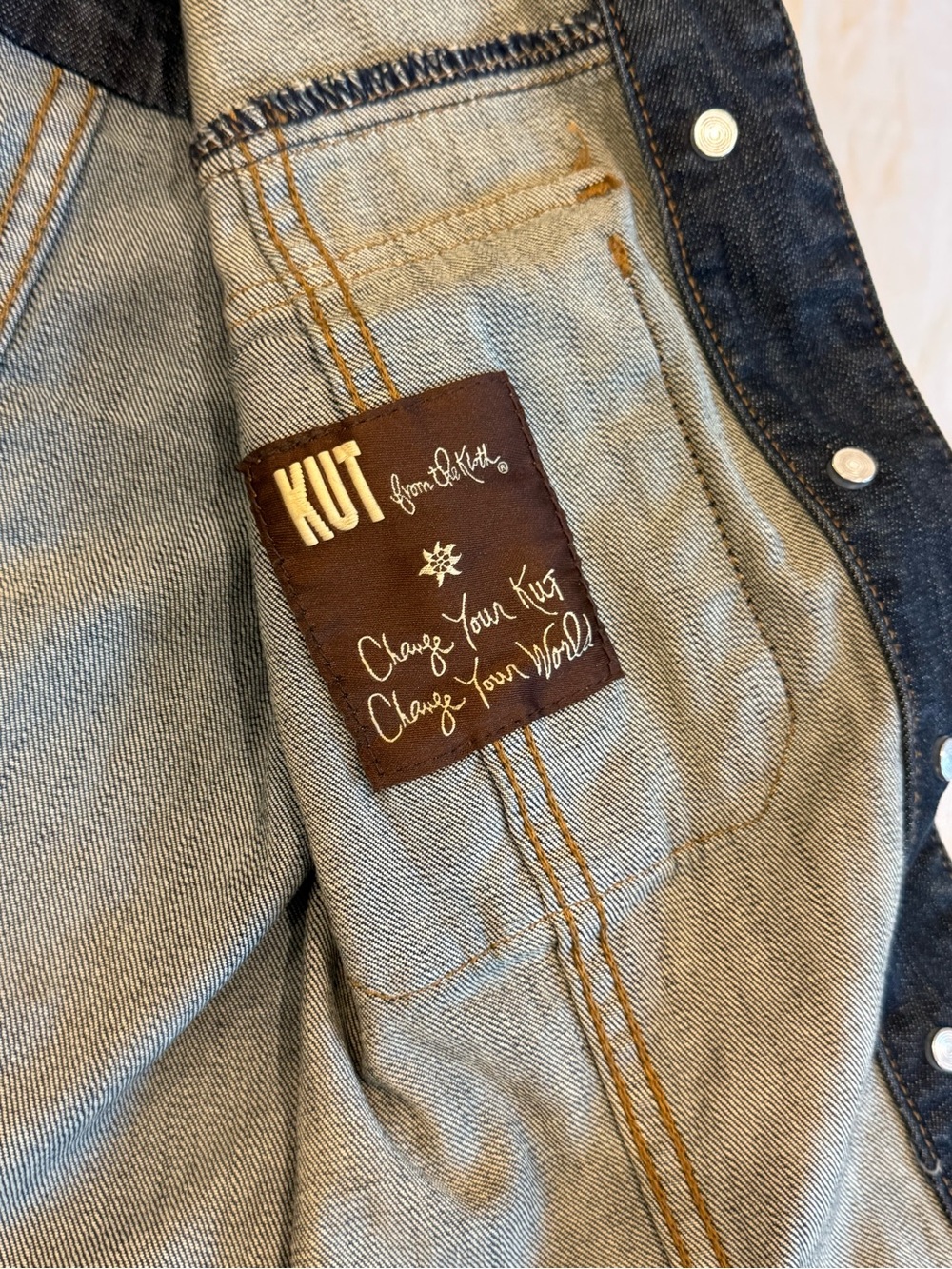 Kut from the Kloth Medium Blue Denim Jacket - Picture 3 of 7